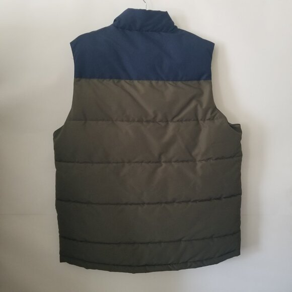 ORVIS Men L Ripstop Quilted Puffer Blue Green Full Zip Insulated Vest Jacket - Picture 8 of 14